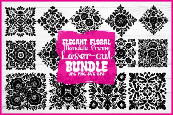 Elegant Floral Mandala Frame Laser Cut Bundle Review