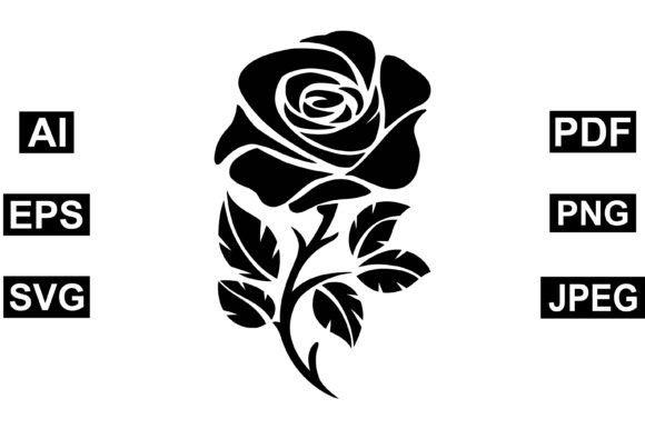 Elegant Rose Silhouette Vector Art Review