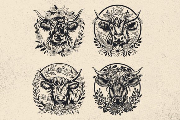 Floral Cow Svg , Highland Cow Svg Review