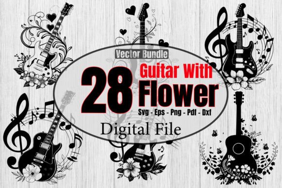 Floral Guitar Svg Bundle,Music Notes Svg Review