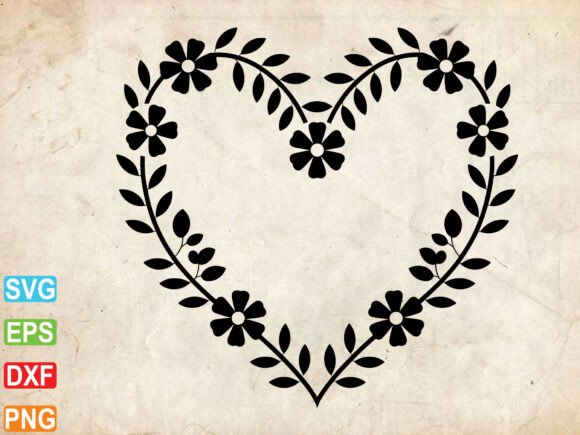 Floral Heart SVG, Heart Vector, Heart: A Designer's Stitch Test
