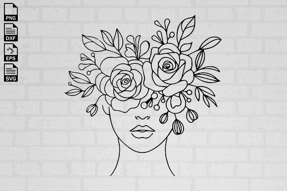 Floral Woman Svg, Woman Svg Design Review