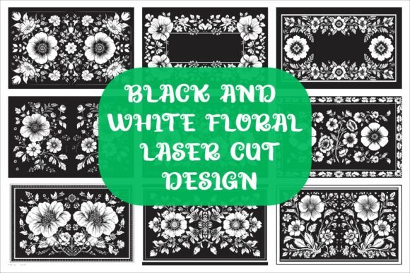Laser Cut Black Flower Frame Drawing Review