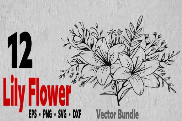 Lily Flower Svg, Lily Vector Svg Bundle Review