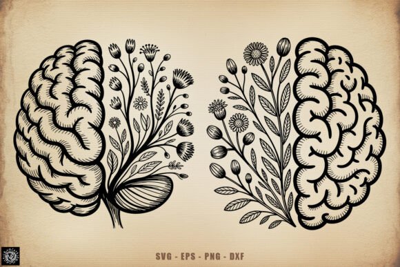 Mental Health Floral Brain SVG Bundle Review