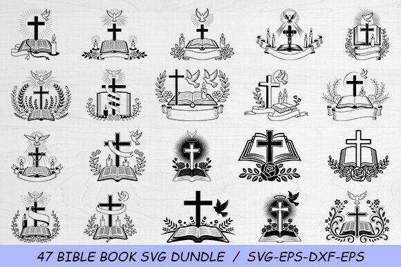 Open Bible SVG Bundle, Floral Cross SVG Review