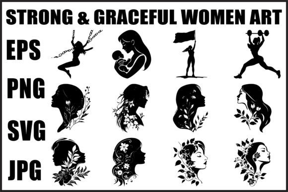 Strong Graceful Women Silhouette Set Review