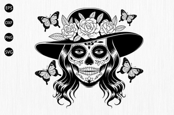 Sugar Skull Woman SVG, Floral Skull Svg Review